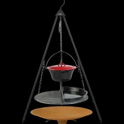 Bon-fire Bålsteder^basis bålsæt med bålfad, gryde og BBQ-pande