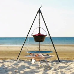 Bon-fire Bålsteder^basis bålsæt med bålfad, gryde og BBQ-pande