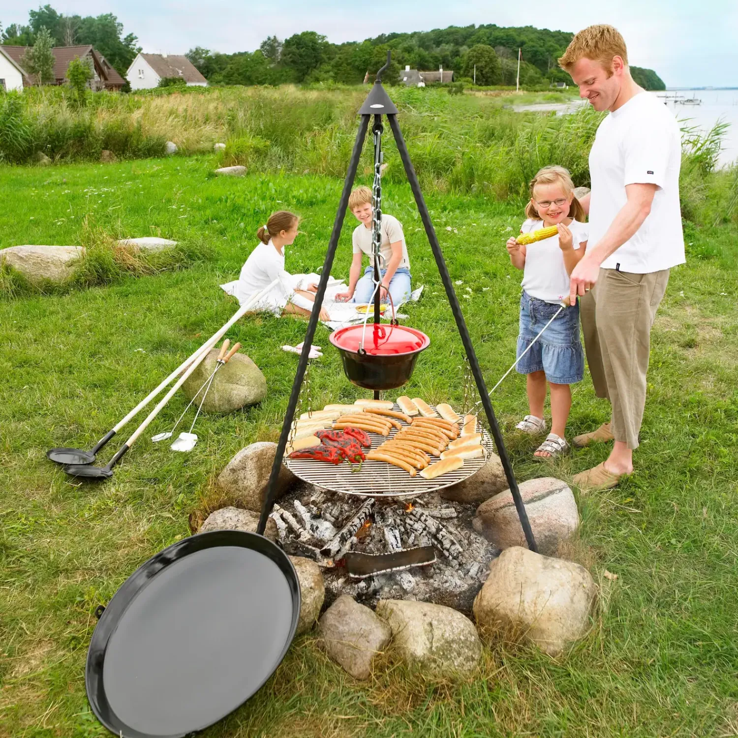 Sale Bon-fire bbq pande, emalje, 60 cm