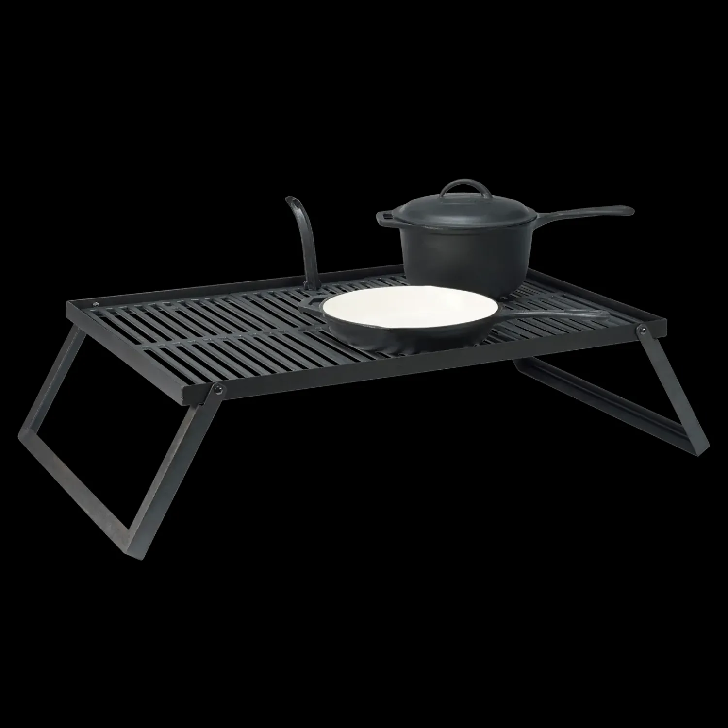 Discount Bon-fire bålgrill m. riste i støbejern/foldb. ben