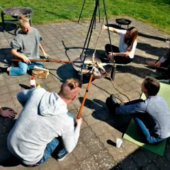 Bon-fire Bålsteder^tilbehørssæt med 4 snobrødspinde, 2 pandekagepander og 2 poptop