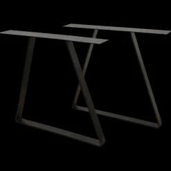 Peder Nielsen Hyldeknægte / Bordbæringer^Bordben trapez sort, 710 mm