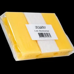 Best Borup skuresvamp m/ håndtag gul/hvid 3 stk