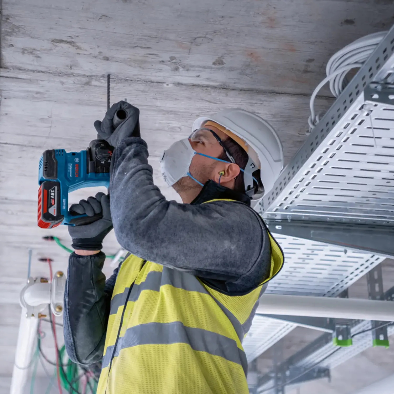 Bosch Professional Borehamre^Bosch borehammer akku GBH 18V-22 SOLO
