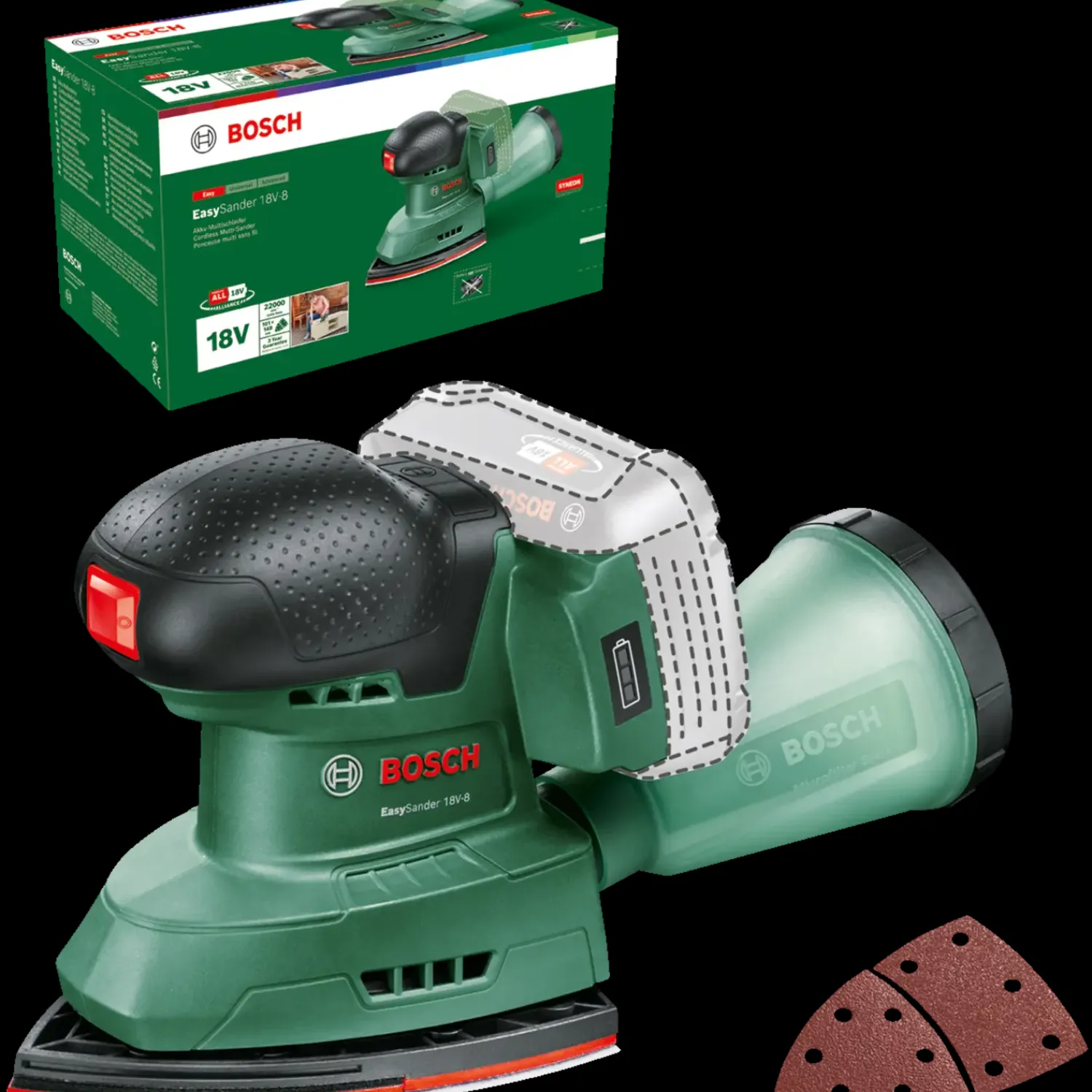 Best Bosch gør det selv Bosch Easy Sander 18V-8 multisliber solo
