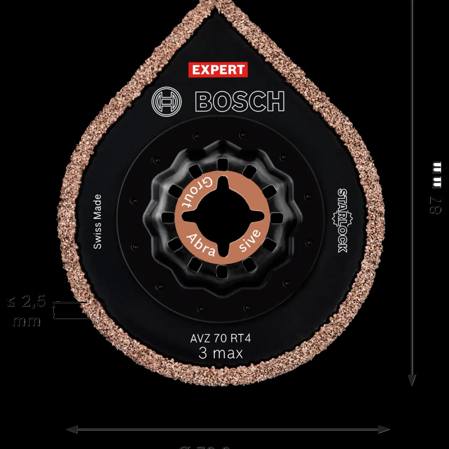 New Bosch Professional Bosch Expert 3 max AVZ70RT4 Starlock+ fræseplade til multicutter