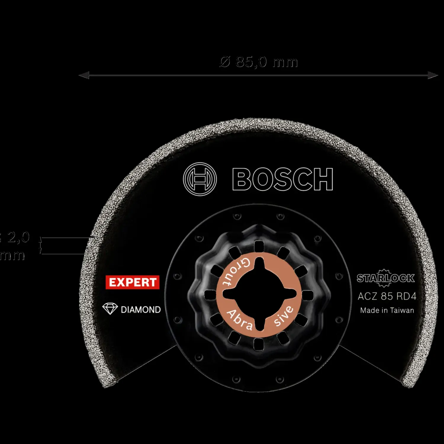 Bosch Professional Multicutter-Klinger^Bosch Expert ACZ 85 RD4 grout segmentklinge til multicutter Ø85 mm