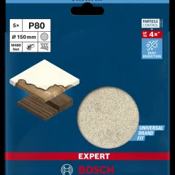 Online Bosch gør det selv Bosch EXPERT M480 slibenet til excenterslibere 150 mm, G 80 5 stk.