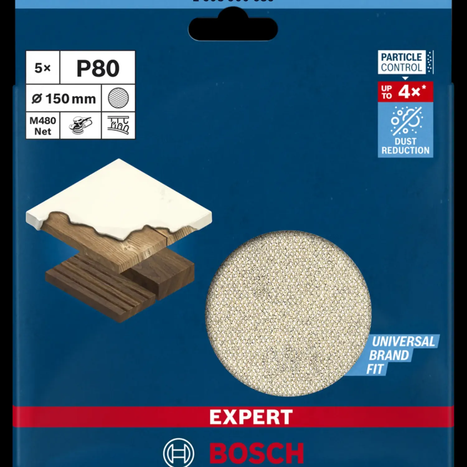 Online Bosch gør det selv Bosch EXPERT M480 slibenet til excenterslibere 150 mm, G 80 5 stk.