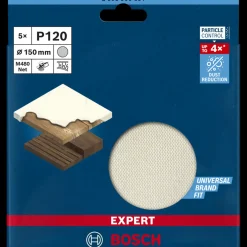 Outlet Bosch gør det selv Bosch EXPERT M480 slibenet til excenterslibere 150 mm, G 120 5 stk.