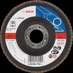 Bosch Professional Klinger Til Vinkelslibere^Bosch Expert X551 lamelslibeskive til metal korn 80 Ø115 mm