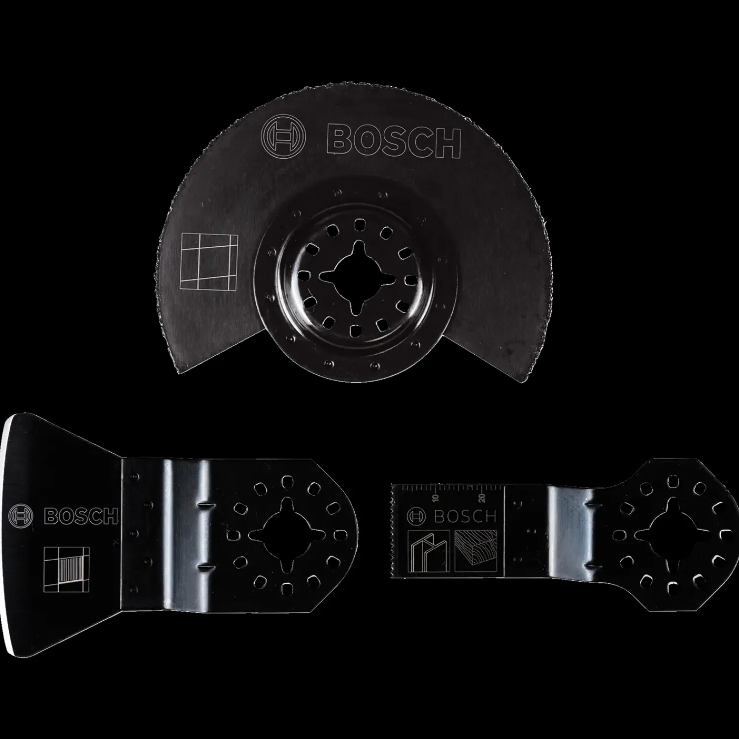 Bosch Professional Multicutter-Klinger^Bosch flisesæt OMT 3 dele