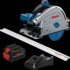 Bosch Professional Dyksave^Bosch GKT 18V-52 GC dyksav m/føringsskinne, 5,5 Ah Procore batteri