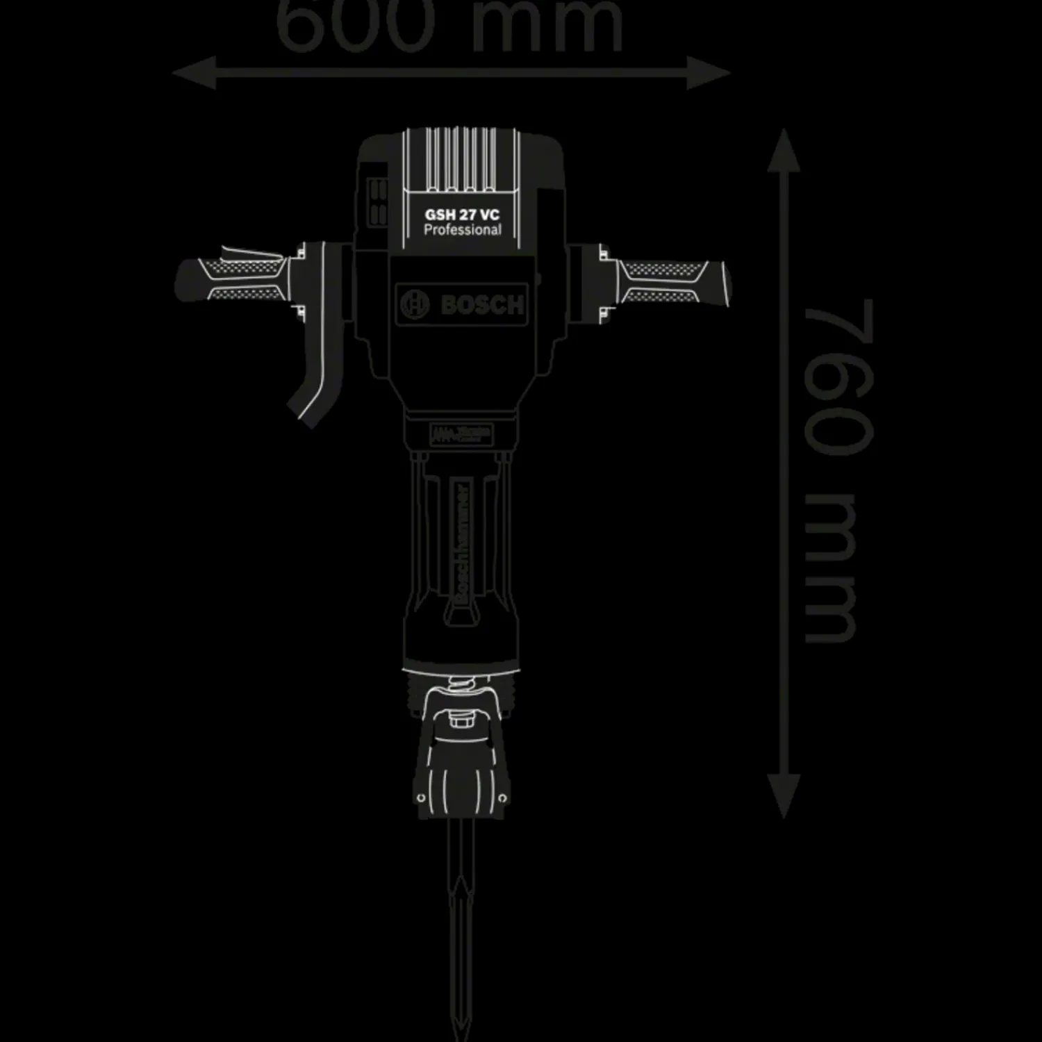Bosch Professional Mejselhamre^Bosch GSH 27 VC mejselhammer