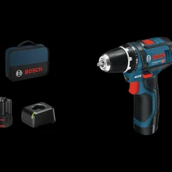 Discount Bosch Professional Bosch GSR 12V-15 akku bore-skruemaskine 2 x 2,0 Ah batterier og lader
