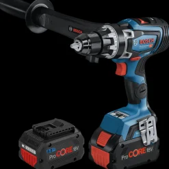 Best Bosch Professional Bosch GSR 18V-150 C bore-/skruemaskine 2X8 Ah batteri, lader og L-BOXX