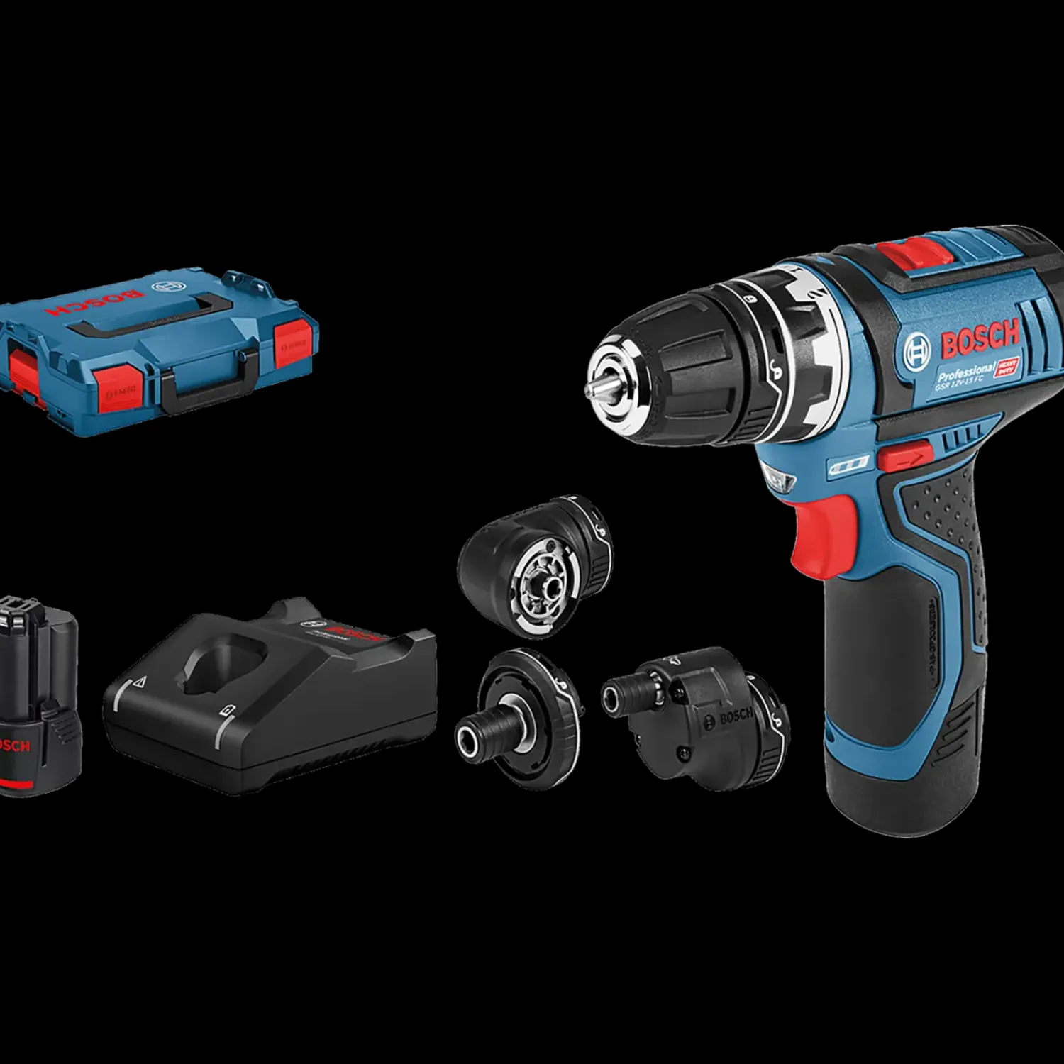 Bosch Professional Bore- Og Skruemaskiner^Bosch GSR 12V-15 FC bore/skruemaskine 2x2,0 Ah batteri/lader og L-BOXX