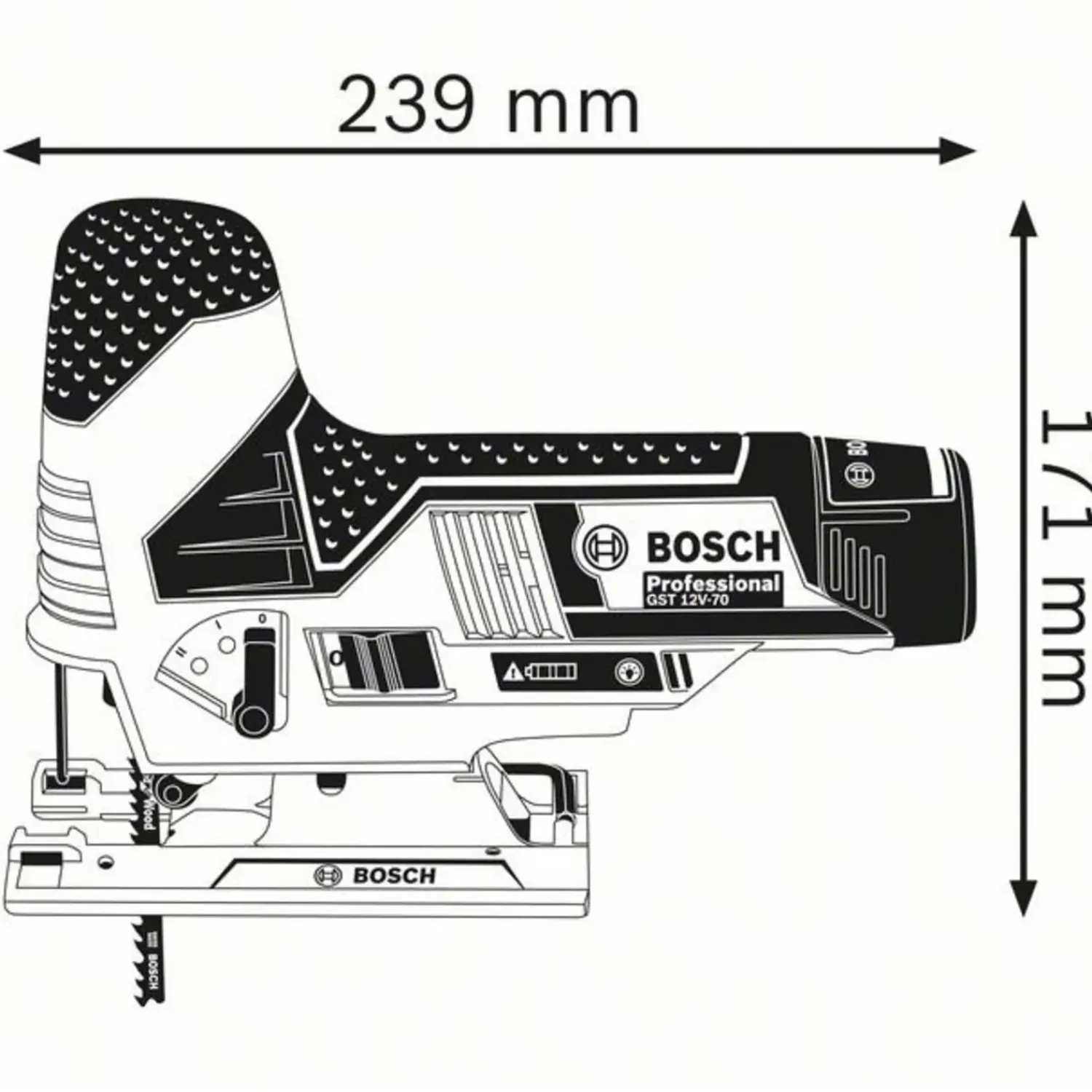 Bosch Professional Stiksave^Bosch GST 12V-70 stiksav solo
