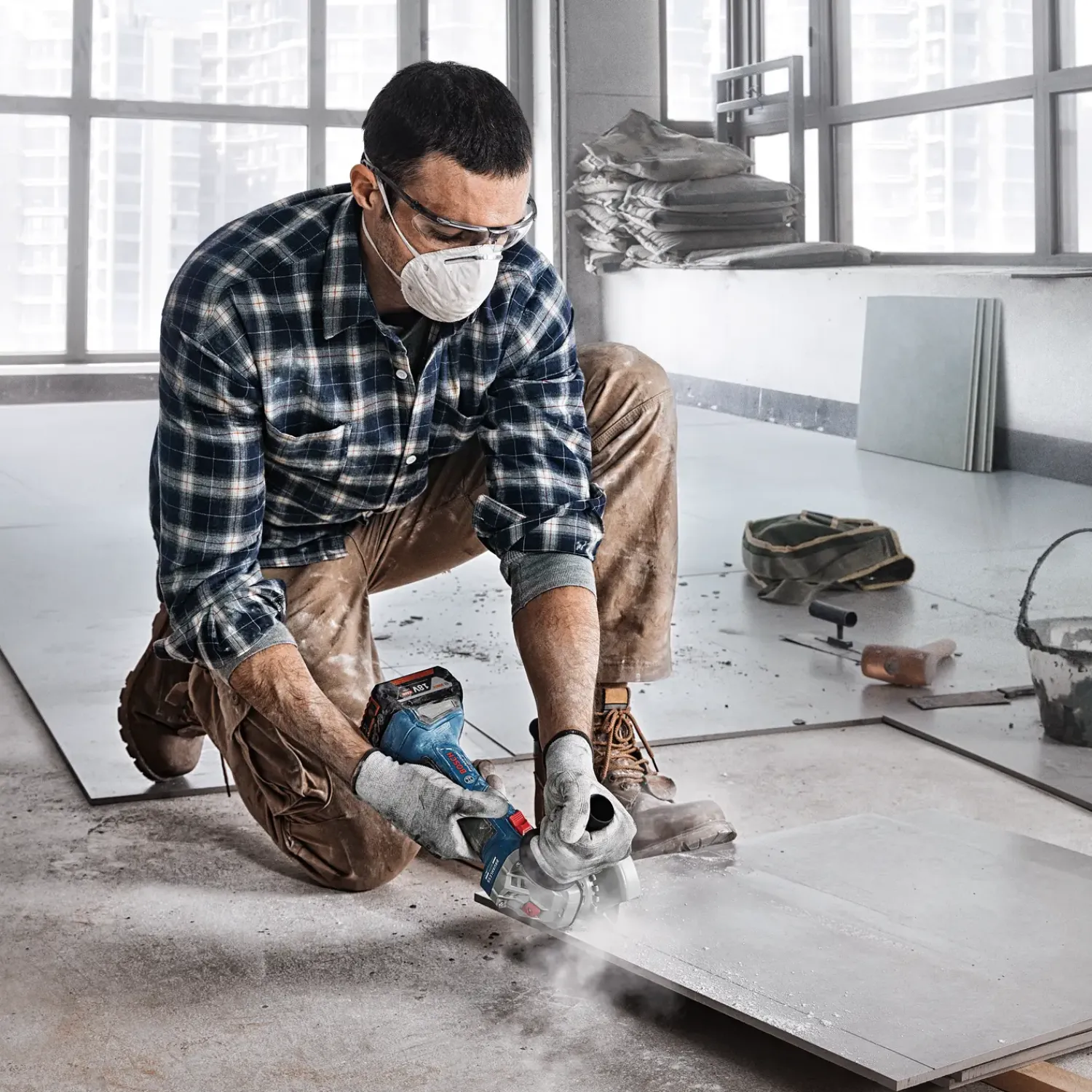 Bosch Professional Vinkelslibere^Bosch GWS 18V-7 vinkelsliber solo