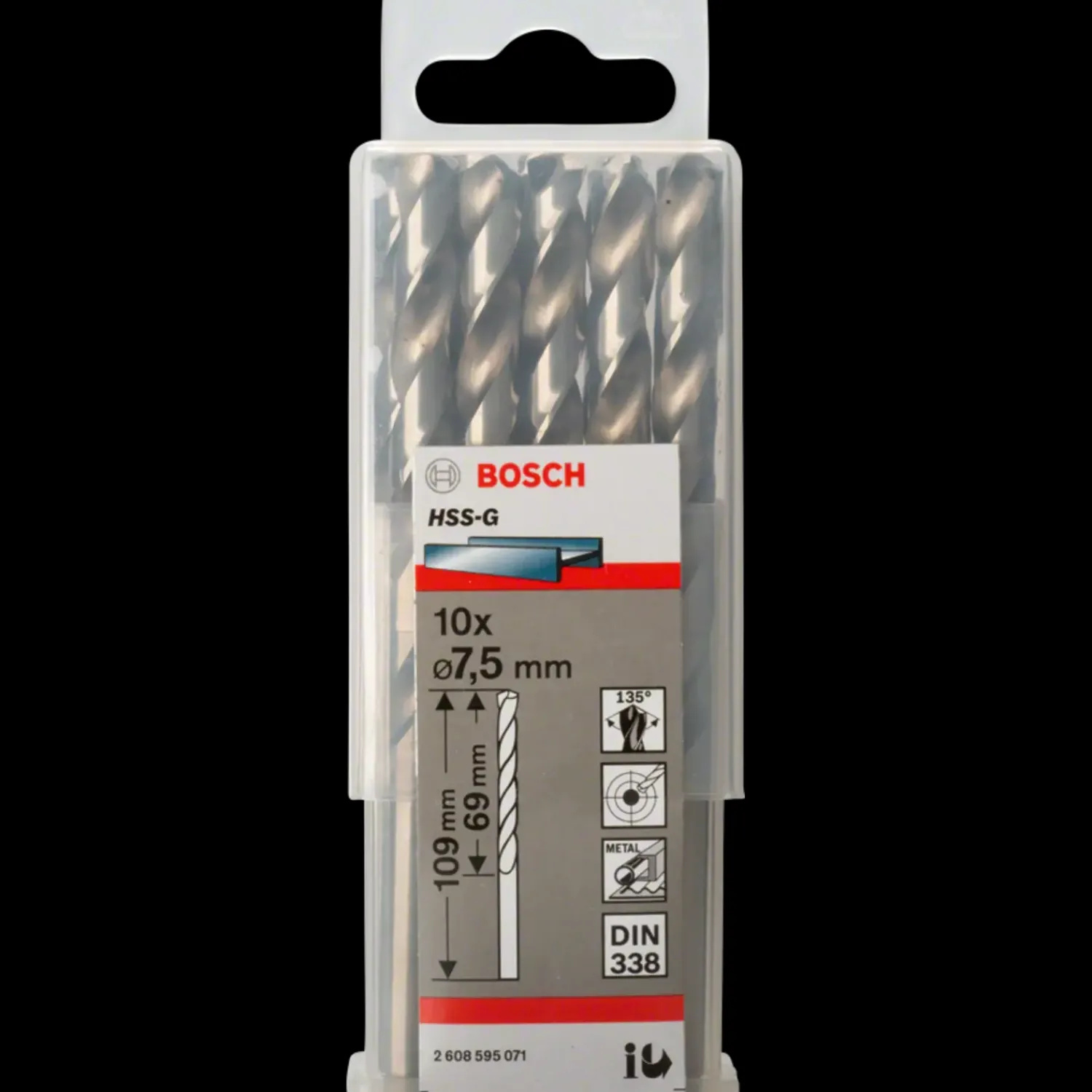 Bor- Og Borsæt^Bosch HSS-G metalbor DIN 338 Ø1x34 mm 2 stk.