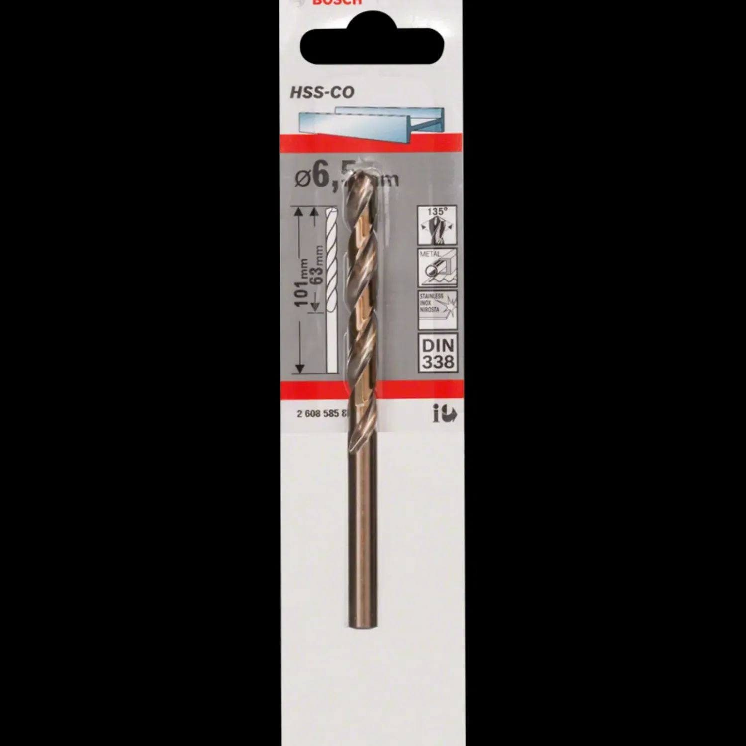 Bor- Og Borsæt^Bosch Metalbor HSS-Co, DIN 338 2x49 mm