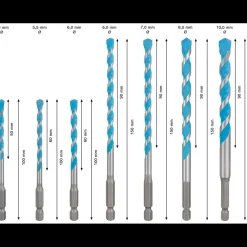Hot Bosch Professional Bosch multiconstruction borsæt Hex 5-10 mm 7 dele