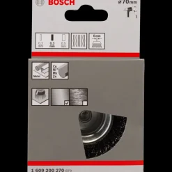 Bosch gør det selv Stålbørster Til Boremaskiner^Bosch PRO Metal clean kop-stålbørste, lige skaft, 70x0,3 mm