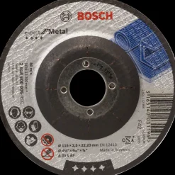 Bosch gør det selv Klinger Til Vinkelslibere^Bosch PRO Metal Stone limet skæreskive, 115x2,5x22,23 mm, m/forsat center