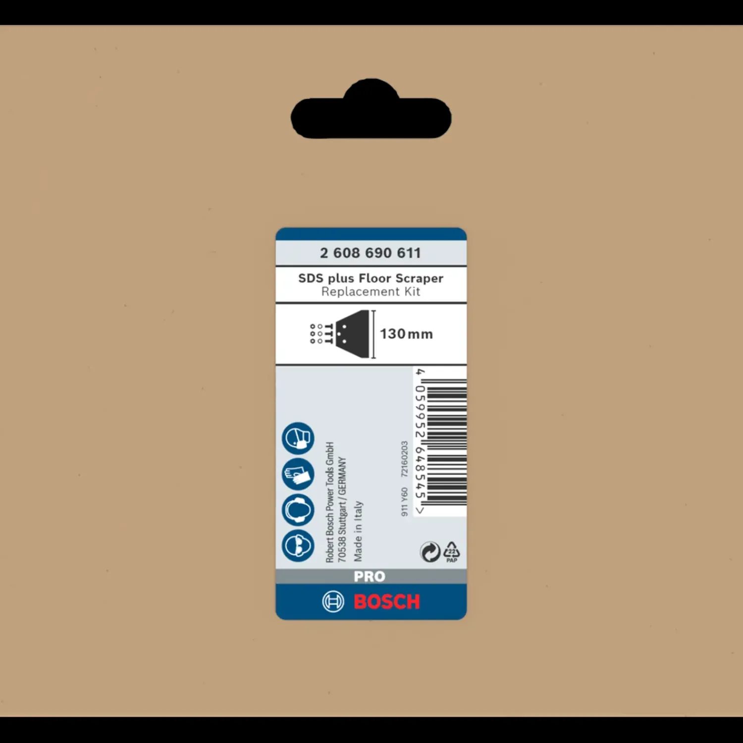 Bosch gør det selv Mejsler Til Borehammere^Bosch PRO SDS plus gulvskraber, udskiftningssæt, 130 mm