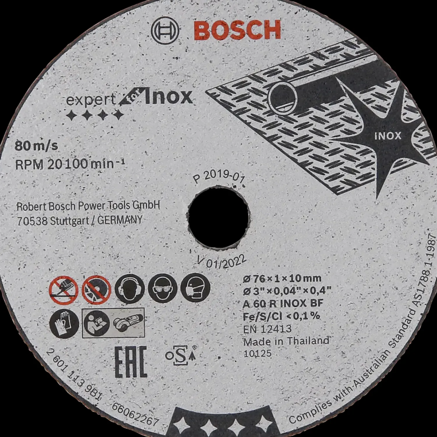 Bosch gør det selv Klinger Til Vinkelslibere^Bosch PRO Stainless Steel and Metal limet skæreskive i rustfrit stål og metal, 76 x 1 x 10 mm