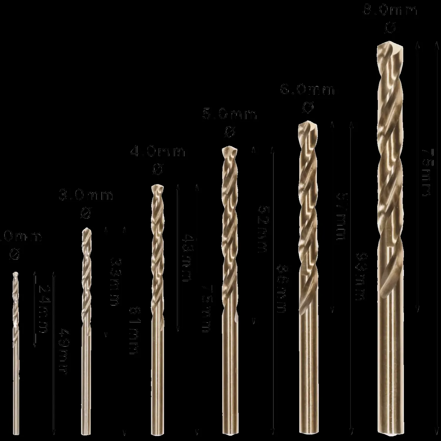 Bosch gør det selv Bor- Og Borsæt^Bosch PRO Stainless Steel HSS-Co-spiralborsæt, 6 stk.
