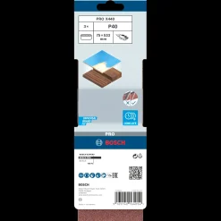 Bosch gør det selv Sliberondeller Og Slibeark^Bosch PRO X440 slibebånd, 75x533 mm, G40, 3 stk.