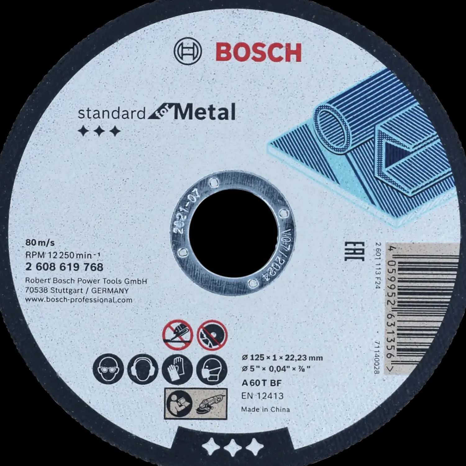Outlet Bosch Professional Bosch Standard for Metal Lige skæreskive 125 mm, 22,23 mm