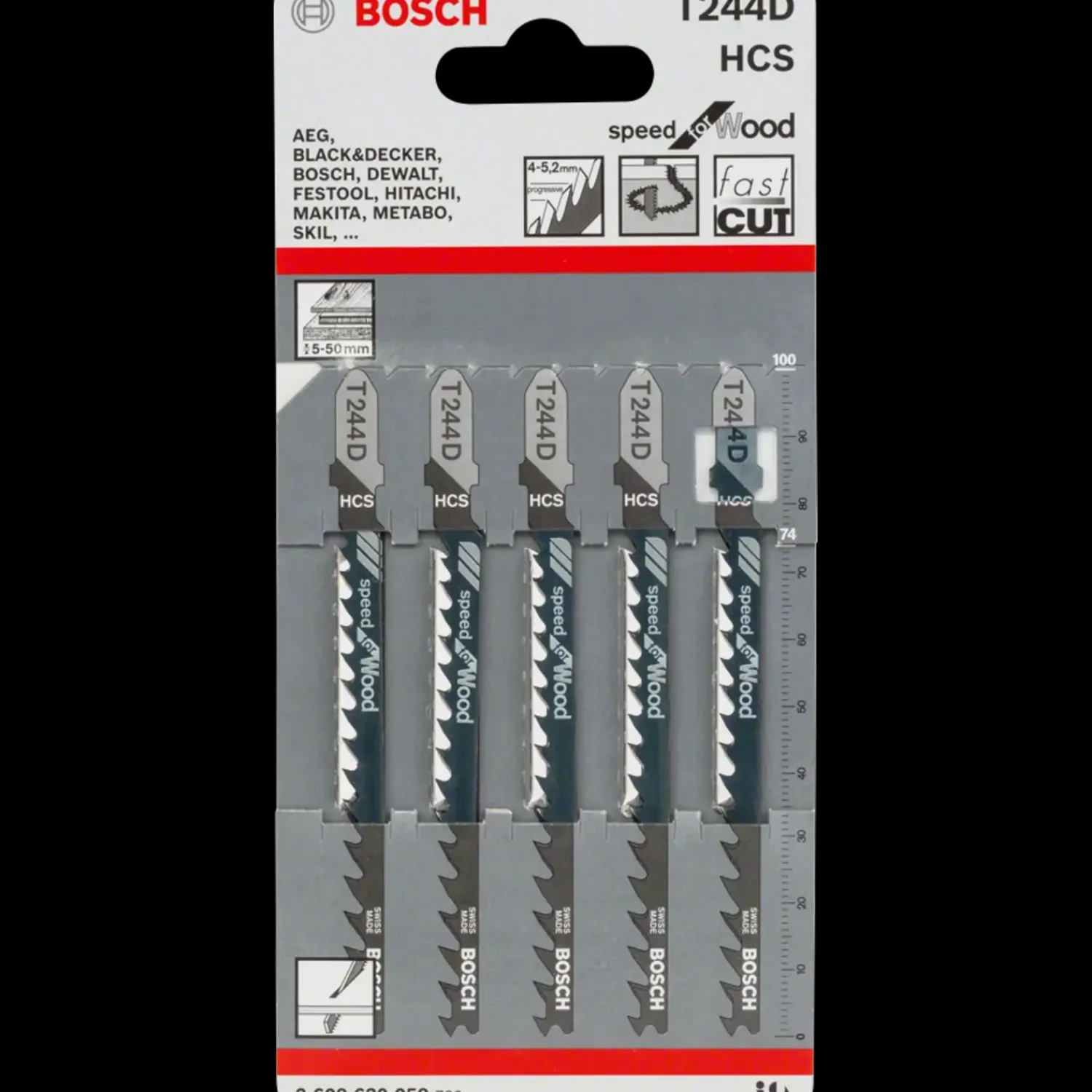 Bosch gør det selv Stiksavs-Klinger^Bosch Stiksavklinge T 244 D 100 mm