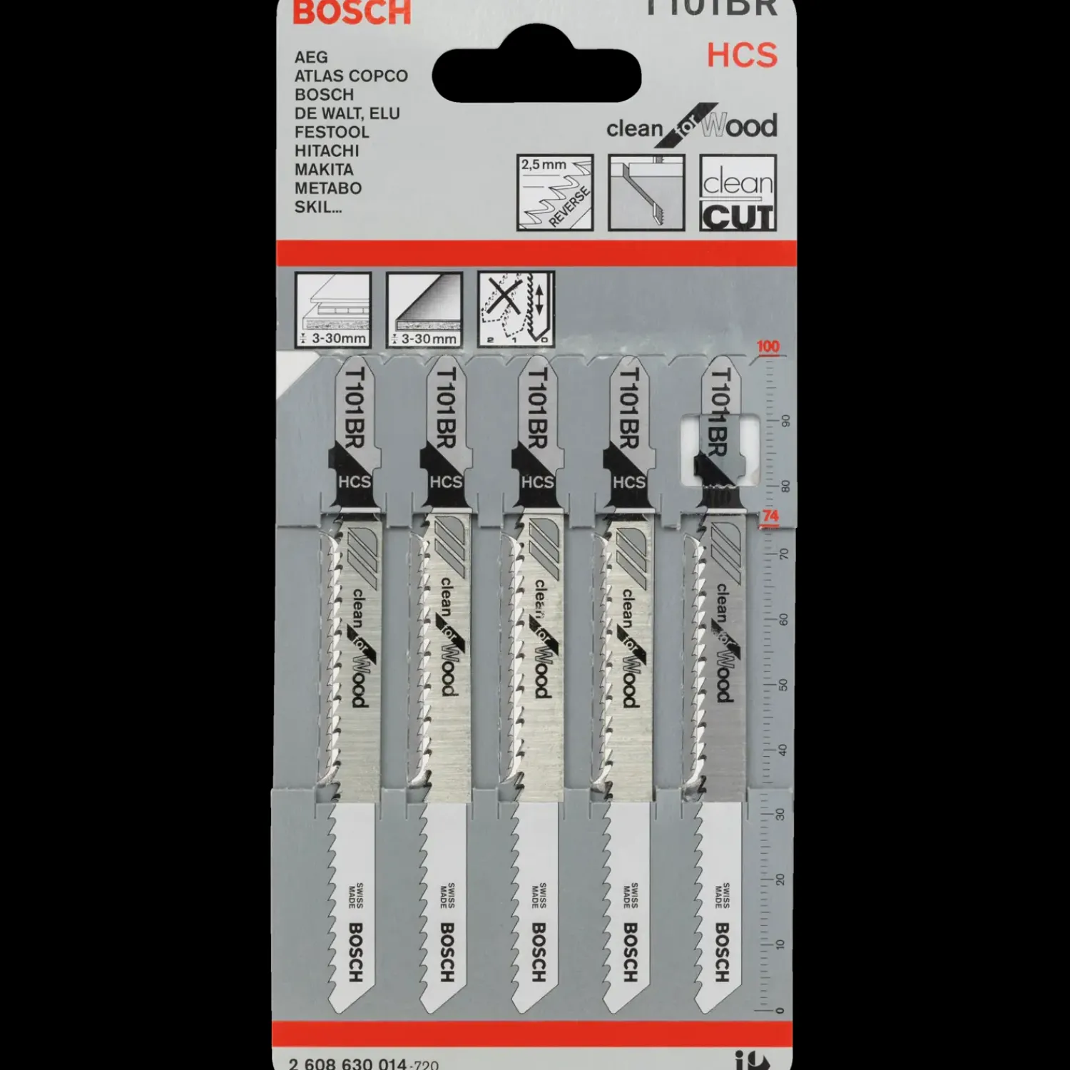 Bosch Professional Stiksavs-Klinger^Bosch T 101 BR stiksavklinge træ 100 mm 5 stk