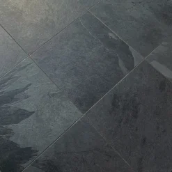 Gulv- Og Vægfliser^Brasiliansk naturskifer flise sort 50x50x1 cm, pk. á 4 stk.