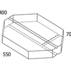 RBR Støttemure^Brudplantesten/knækflise grå 40x55x7 cm
