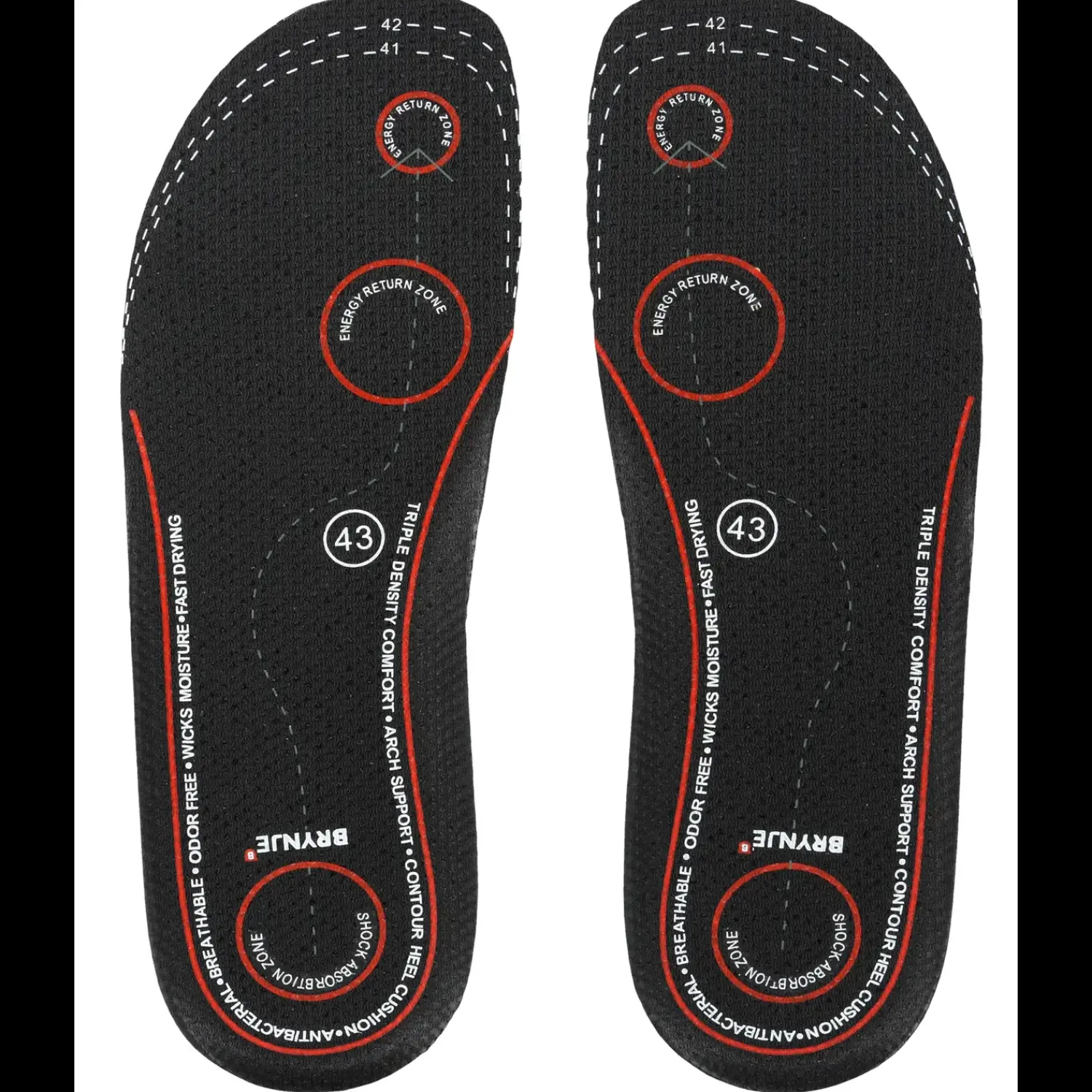 Brynje Skotilbehør^Universal indlægssål sort str. 41-43