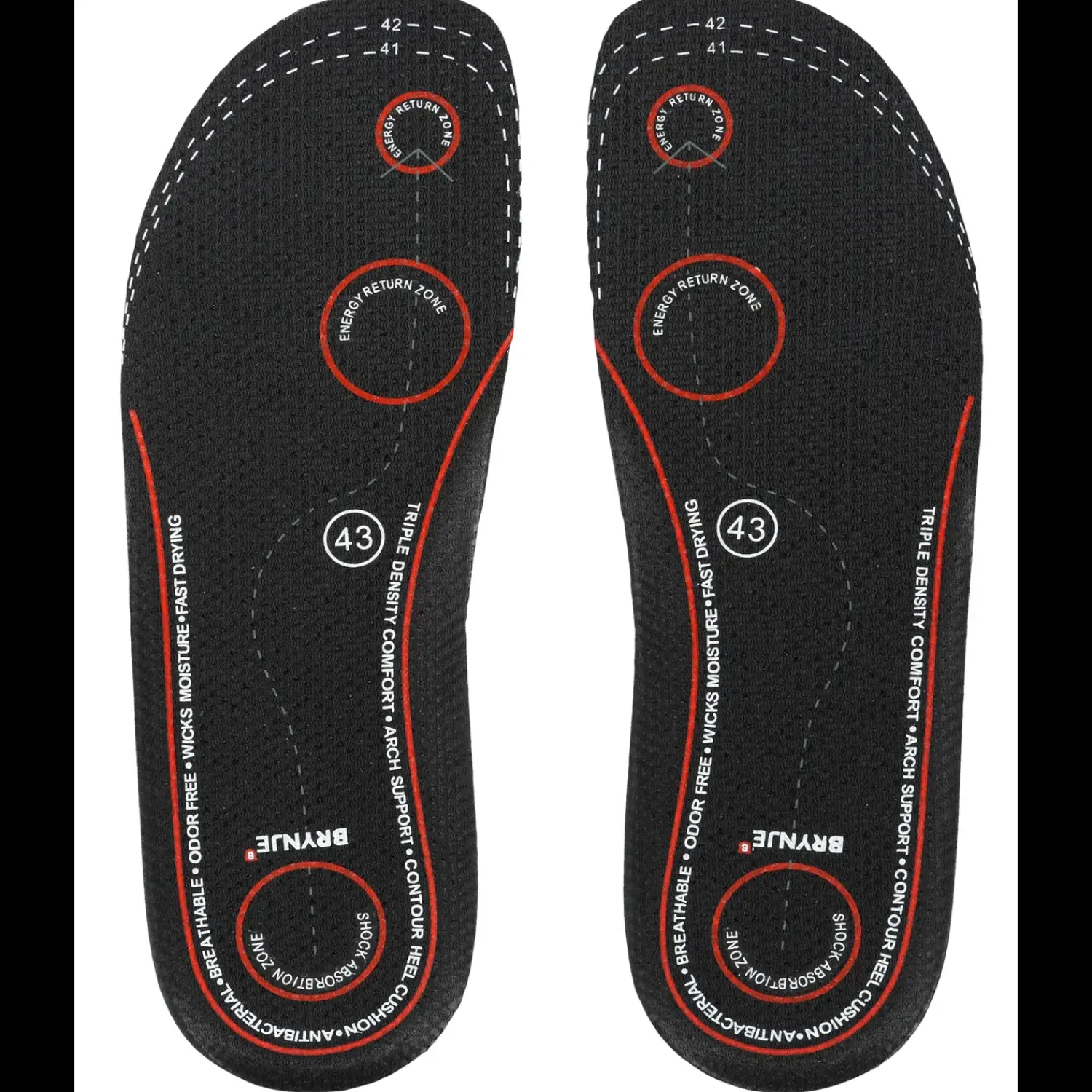 Brynje Skotilbehør^Universal indlægssål sort str. 41-43