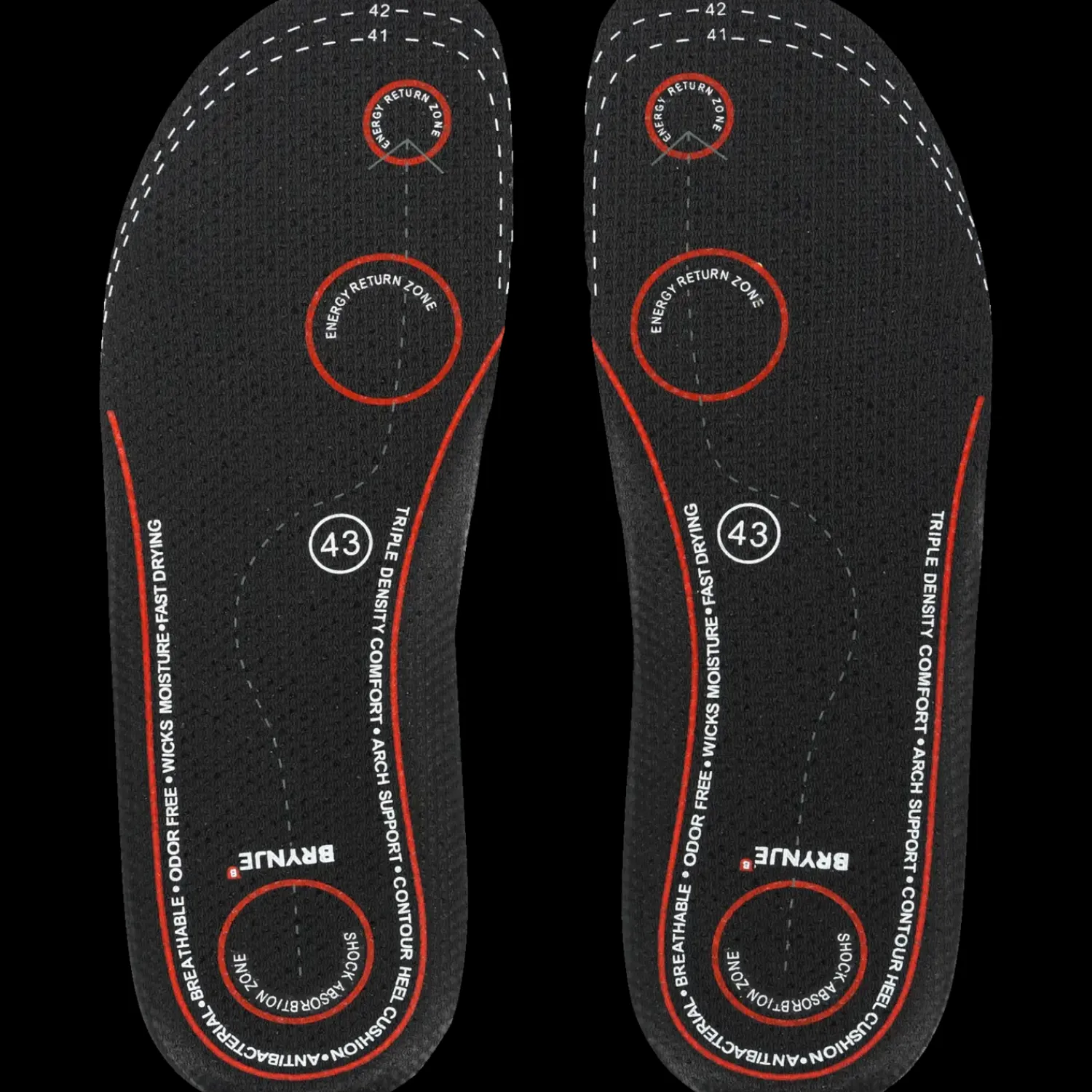 Brynje Skotilbehør^Universal indlægssål sort str. 41-43