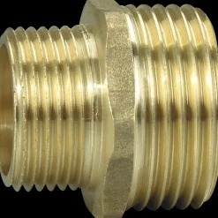 Vvs-Fittings Og Rør^Brystnippel 1/2"x3/8" messing