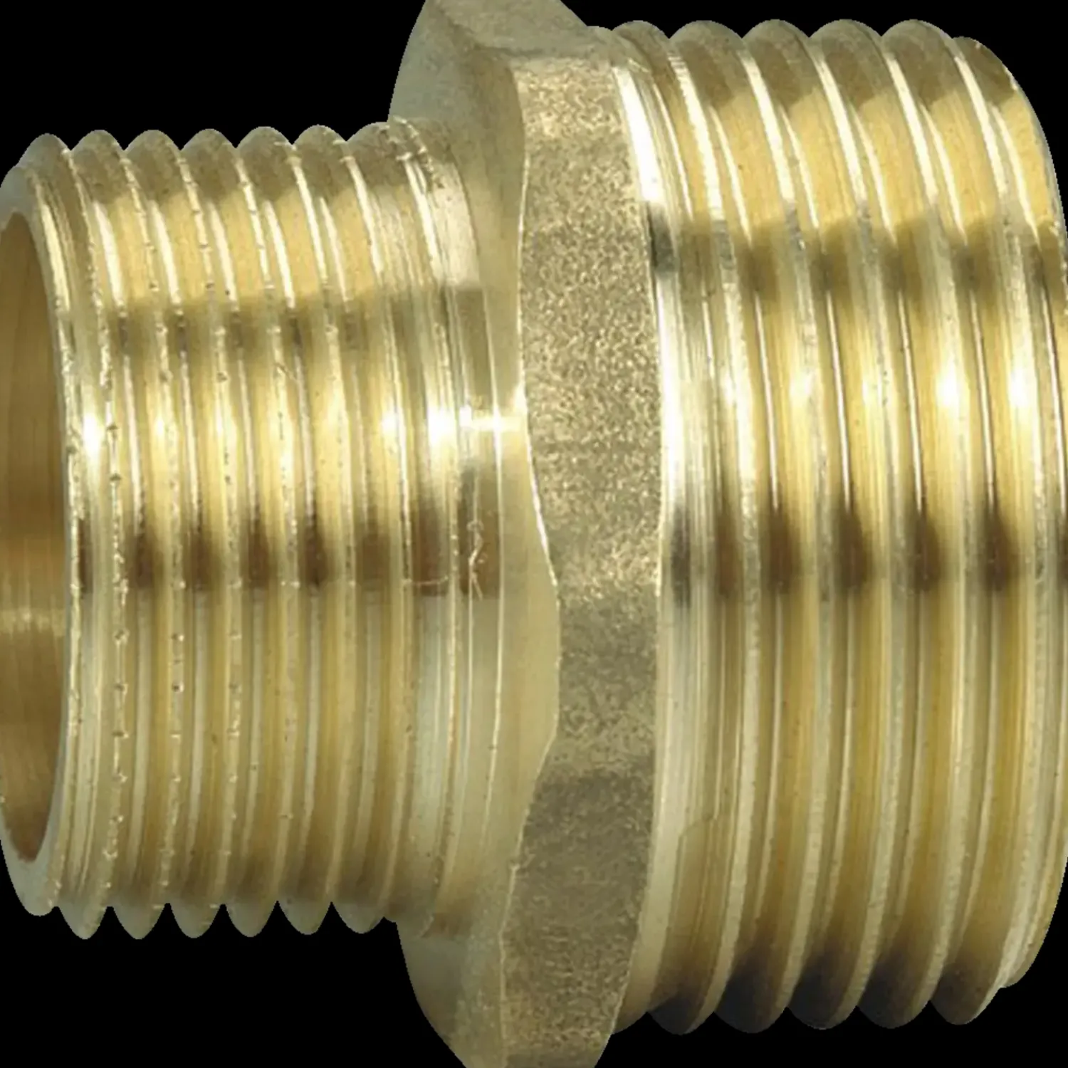 Vvs-Fittings Og Rør^Brystnippel 1/2"x3/8" messing