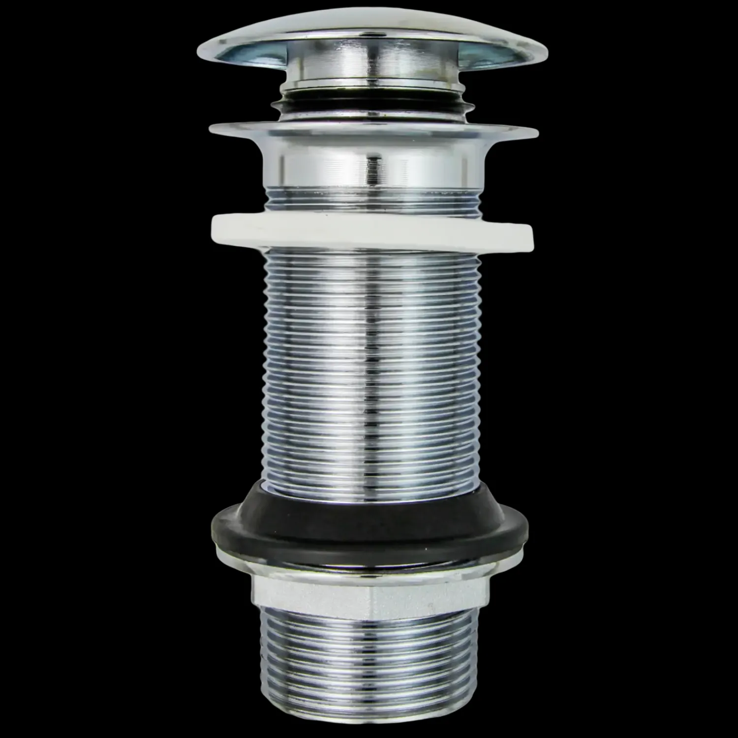 Bundventil u/overløb 1 1/4"x11 cm krom