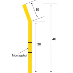 New Bygtjek klemmeliste 40x2000x2 mm sort