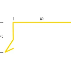 Bygtjek Tilbehør Til Tage Og Tagrender^murkrone 40x80x1000 mm sort