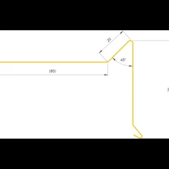 Hot Bygtjek vindskede 80x70x1000 mm sort alu