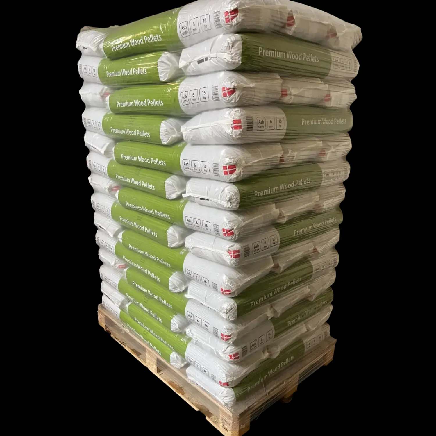 Online Calorius træpiller 6 mm - palle med 896 kg / 56 poser á 16 kg