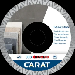 Carat Klinger Til Vinkelslibere^CDBM racer diamantklinge fliser Ø125 mm