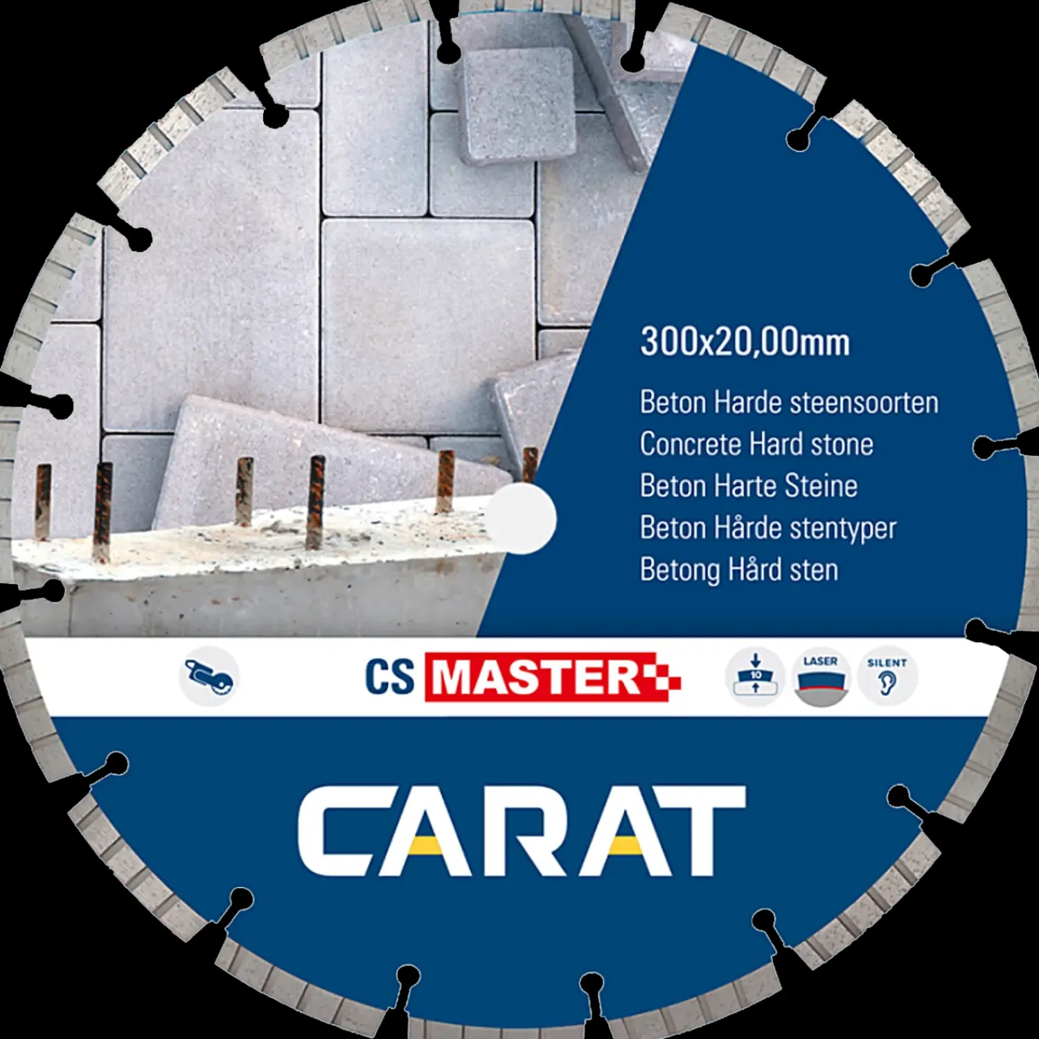 Carat Klinger Til Vinkelslibere^laser beton type CS 300 mm