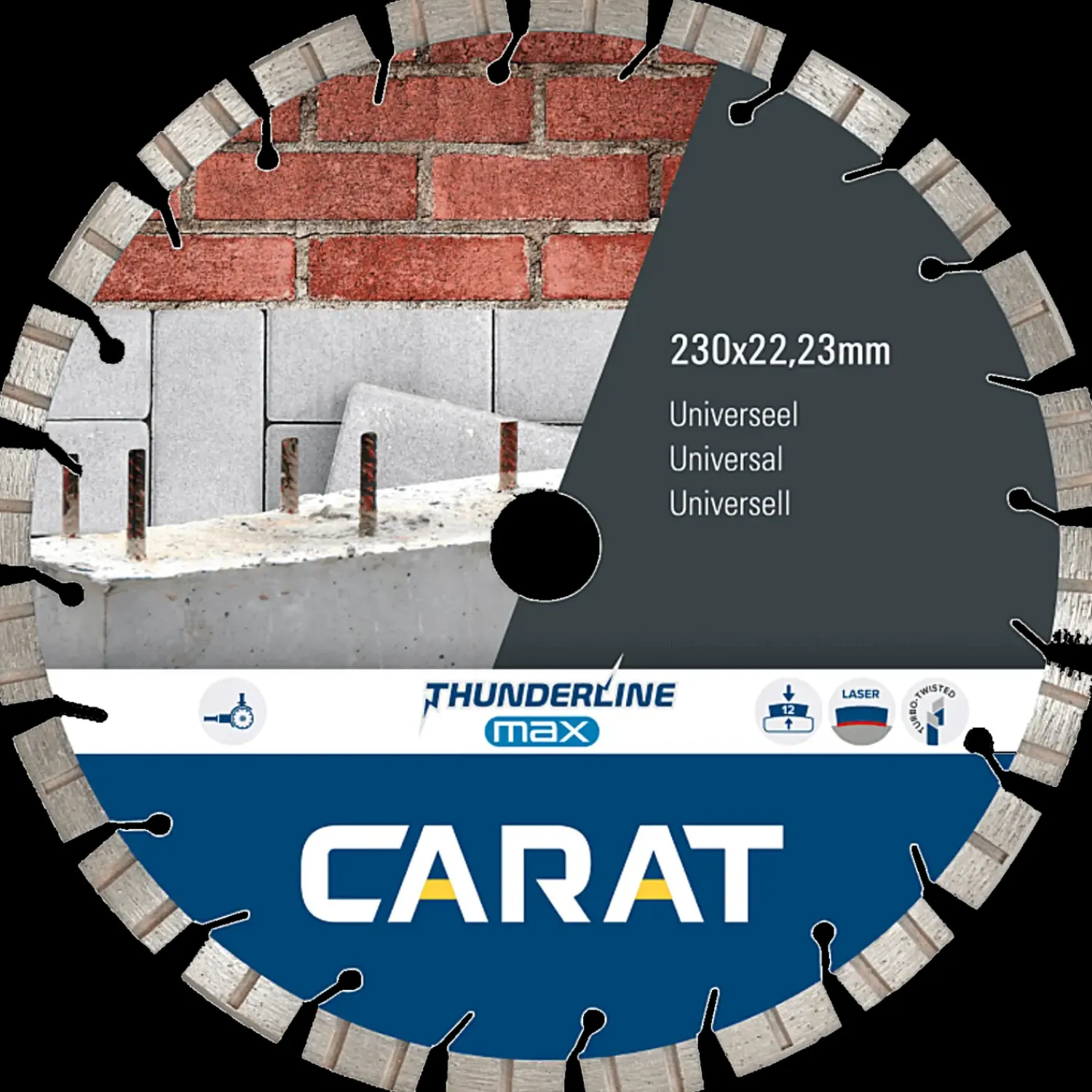 Klinger Til Vinkelslibere^Carat Thunderline Max universalklinge Ø125 mm